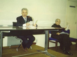 José Geraldo de Souza und D. João Evangelista Enout.Abtei São Bento RJ. III. Internationales Symposium Kirchenmusik und Brasilianische Kultur 1992